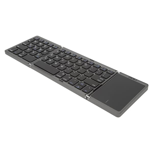 Sammenfoldeligt Bluetooth-tastatur bærbart trådløst foldetastatur med touchpad til Windows til Android