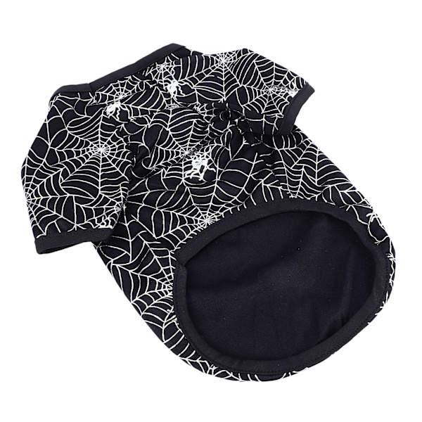 Halloween Kostume til kæledyr - Sjov edderkoppespind-print - Åndbar og behagelig polyester-trøje til hunde og katte