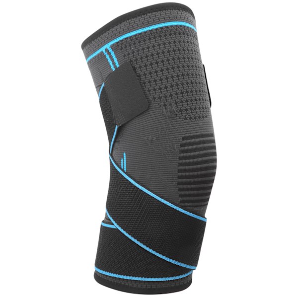 Outdoor Dual Sports -polvisuojat Hengittävät neulotut polvisuojat Dual Painenauhat Polvi BraceBlue XL