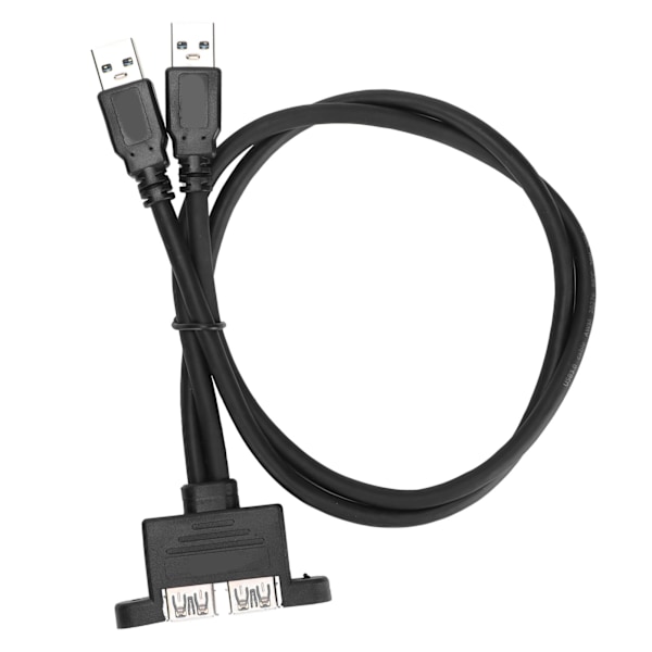 USB Forlængerkabel Dobbelt Port Ekstern Baffel Konverteringsledning med Øreskruehul 50cm