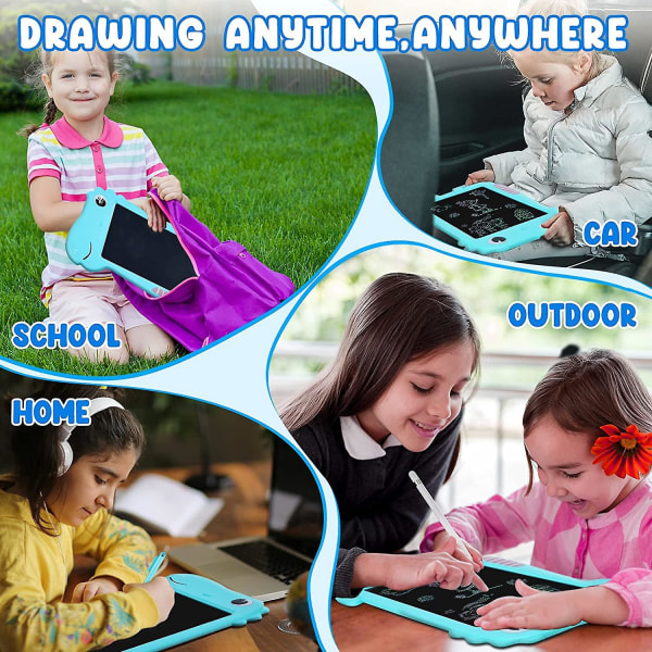 10 tuuman LCD-piirustustabletti, jossa on kynä ja yhden napsautuksen lukitus/poistotoiminto lasten oppimiseen ja luovaan piirtämiseen