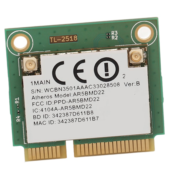 5G netværkskort Mini PCIe 2.4GHz 5GHz 300Mbps BT 4.0 Plug and Play 5G trådløst kort til Win 7 8 10 bærbar computer