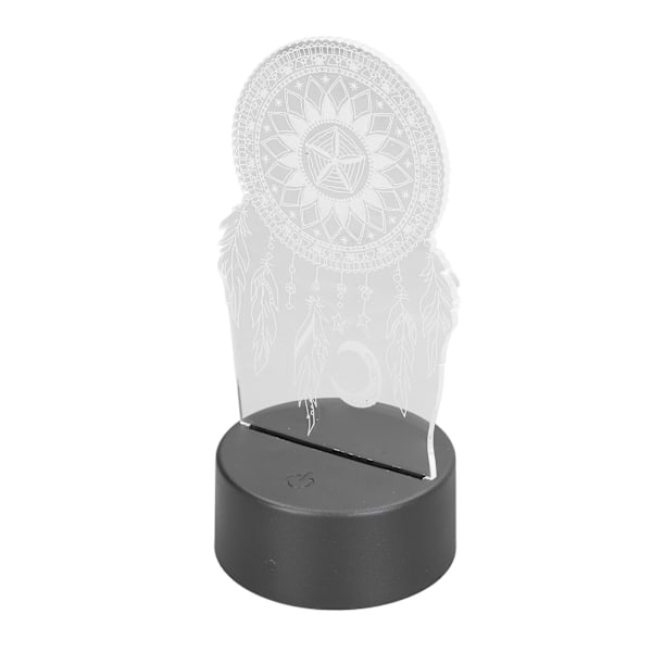 3D Drömfångare Nattlampa Akryl Färgglad Touch Hem Ornament Hantverk Dekorlampa för Barn