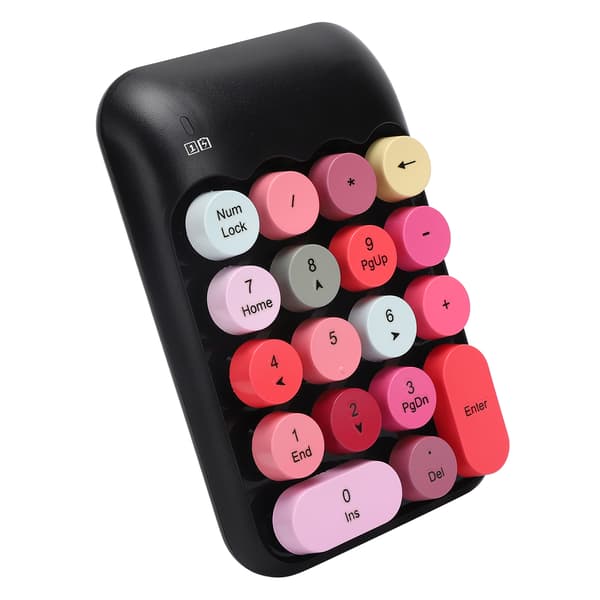 2.4G 18 Tasters Trådløst Mekanisk Numerisk Tastatur Sort Multi Farve Desktop Computertilbehør