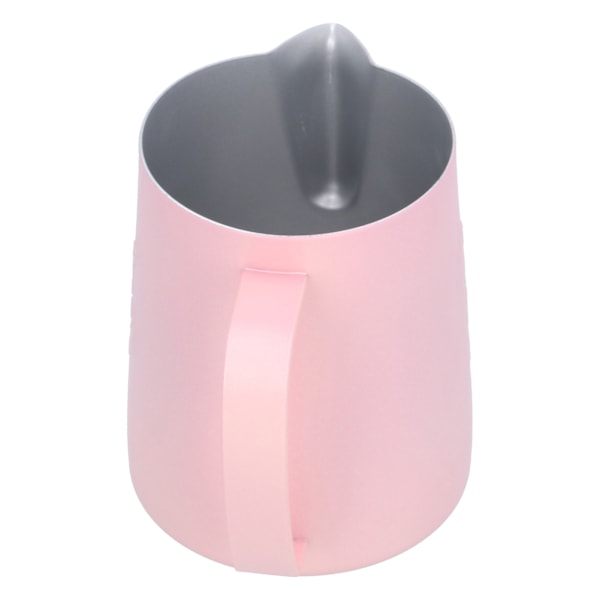 Melkeskummerkopp 304 Rustfritt Stål Tykk Kaffe Latte Melkekanne 600ml Rosa