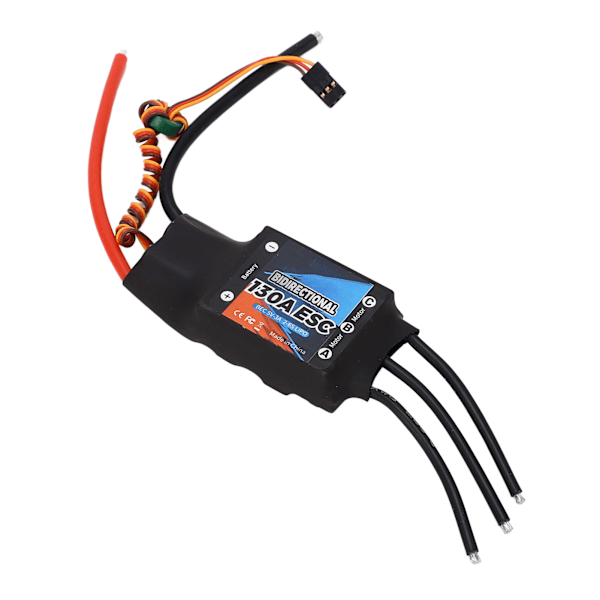 130A Harjaton ESC Kaksisuuntainen 2‑6S Lipo Harjaton Sähköinen Nopeussäädin RC-autolle Veneelle