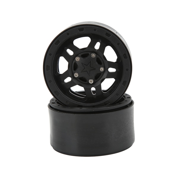 4 stk. plastik RC bilhjul til 1/10 fjernstyret bil til AXIAL SCX10 90046 Sort