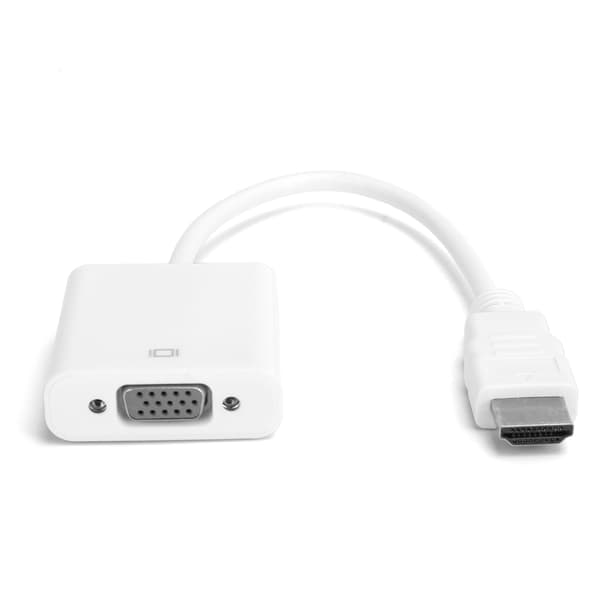 HDMI til VGA Konverterkabel med 3.5mm Lyd for Chromebook Raspberry Pi Xbox Hvit