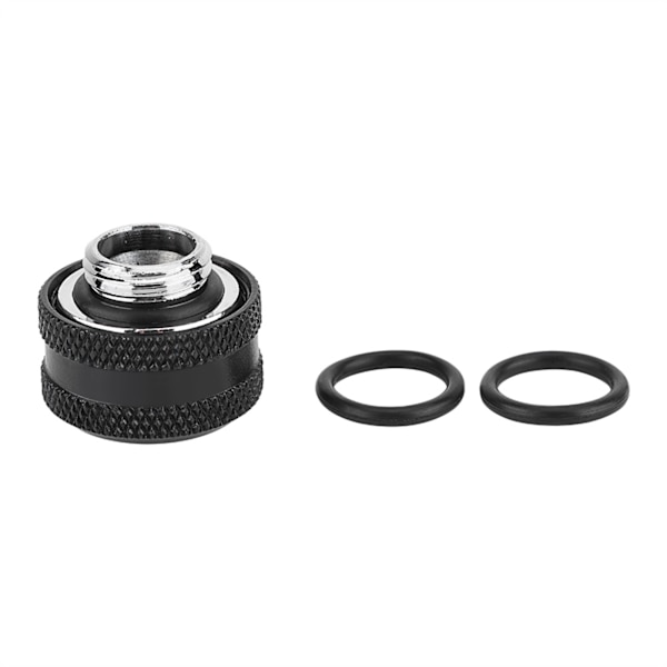 4 st/pack Vattenkylningskompressionskoppling för styvt akrylrör OD 16mm Svart