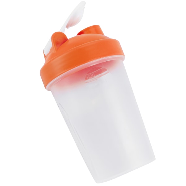 400 ml rysteflaske plastikproteinflaske fitnessvandkedel sport kop uden BPAOrange