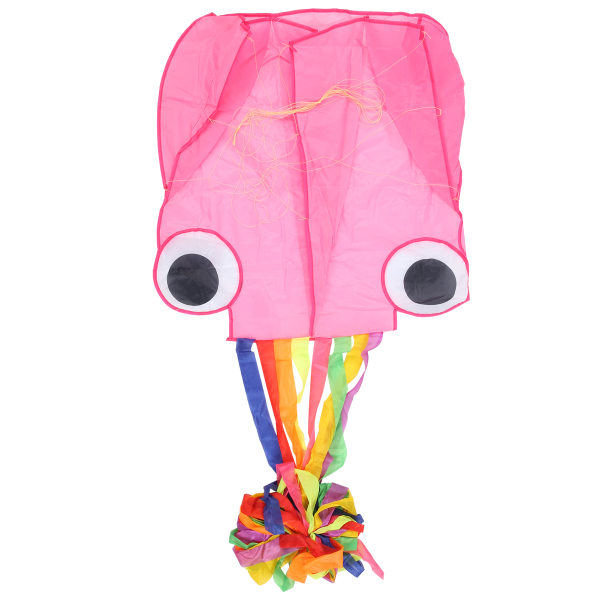 Outdoor Soft Octopus Single Line Kite Animal Shape Kite 4 metriä 30m Kite LinePink värikäs häntä