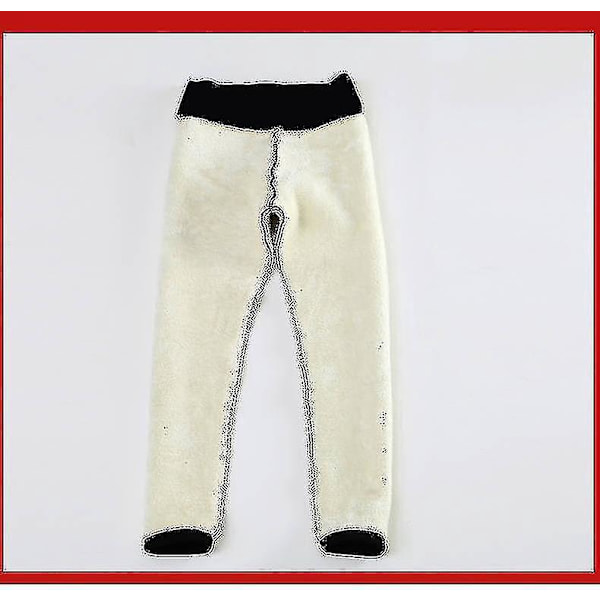 Sherpa Fleece-fôret Høy Midje Vinter Leggings for Kvinner S Grå