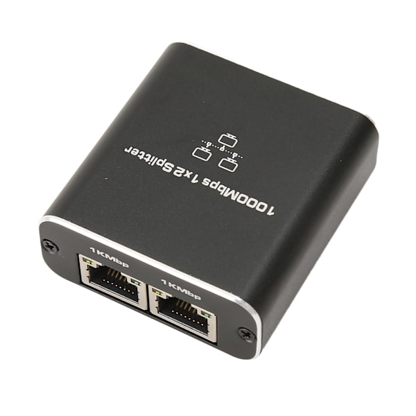 Gigabit Splitter 1000Mbps 1 in 2 Out RJ45 Port Aluminium Alloy Network Splitter för PC Laptop Router