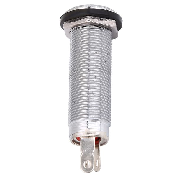 Gevind Cylinder Output Jack Stik Stikforbindelse 1/4 tomme til Elektrisk Guitar Bas Sølv