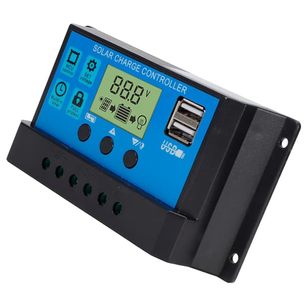 PWM fotovoltaisk system OffGrid solcellecontroller Selvadaptiv ladecontroller 12V/24V (20A)