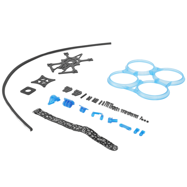 2,5-tommers invertert stativramme 112 mm akselavstand dronetilbehør med ABS forhindrer kollisjonsbeskyttelsesring for MonsterRC Blue