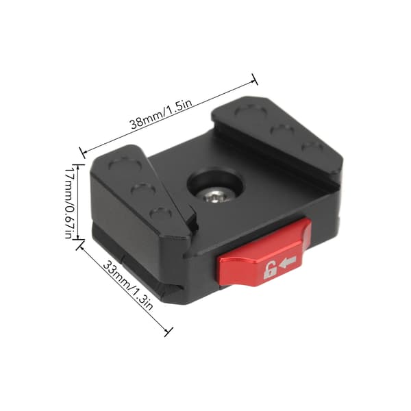 Multifunksjonell V-lås Hurtigutløserplate Kit for DSLR Stativ