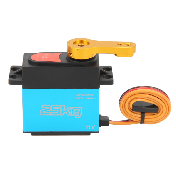 Servo Motor Digital 25kg Vattentät Metallväxel 180° Styrvinkel för Robot RC Bil Blå
