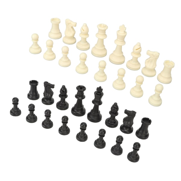 32 st Plast schackpjäser slitstarka anti repor halkfri set för familjesammankomster