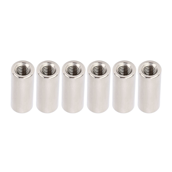 20 kpl pyöreä liitinmutteri M6x1.0 10 L25mm tanko liitosmutterit ruostumaton teräs kierteitetty holkki tanko