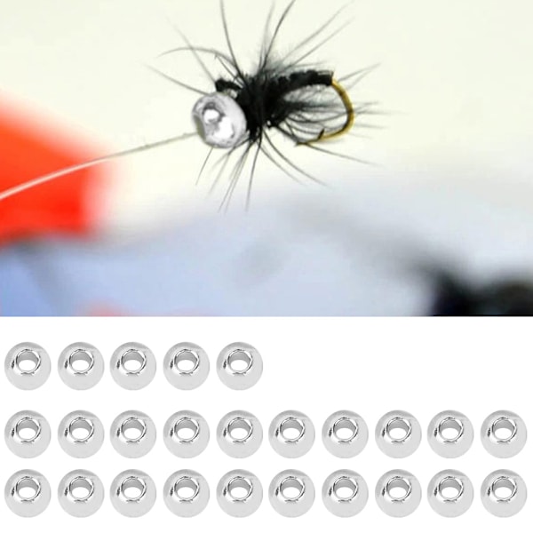 25 kpl uratettuja volframiperhosidonta pyöreitä helmiä jigikoukut kalastustarvikkeiden tarvikkeet (3,8 mm)