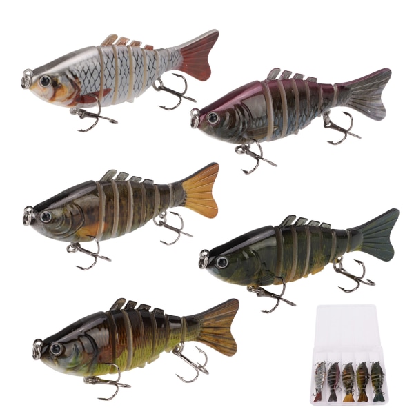 Swimbbait Lure Multi Jointed naturtrogen fiskebeten Set Hard Bait Tackle Kit 10cm 15,5g