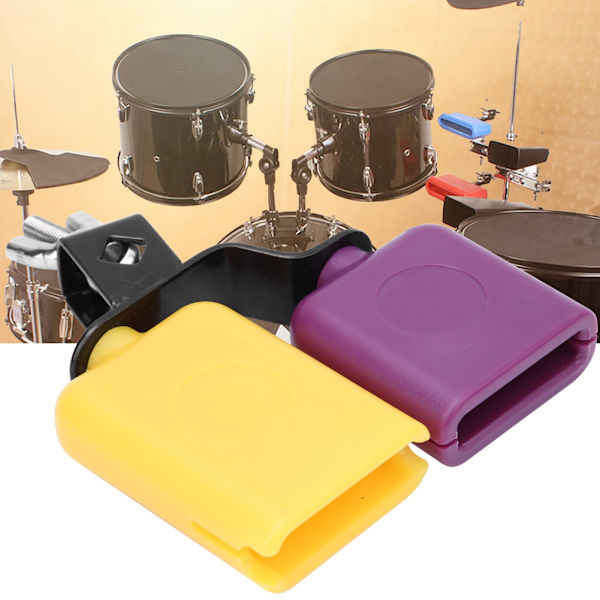 CB30 Gul og lilla firkantet træfisk Koklokke Høj og lav kvæg Percussion Instrument