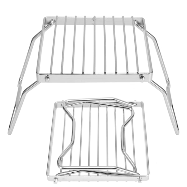 Bærbar Mini Grill i Rustfritt Stål - Sammenleggbar BBQ Grill for Utendørs Piknik og Fest