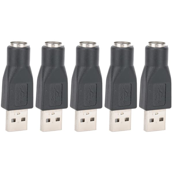 5 STK USB Han til for PS/2 Hun Adapter Konverter til Tastatur Mus med for PS/2 Interface