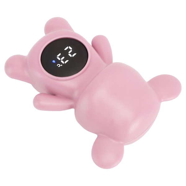 Digitalt Baby Badetermometer Bjørn Form Sikkerhedsskærm Vandtermometer Rumtemperatur Spædbarn Baby Badelegetøj Pink