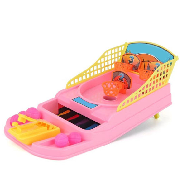 Finger Flick Basketball Stand Mini Forældre-barn Interaktion Bordplade Finger Flick Basketball Stand Pink