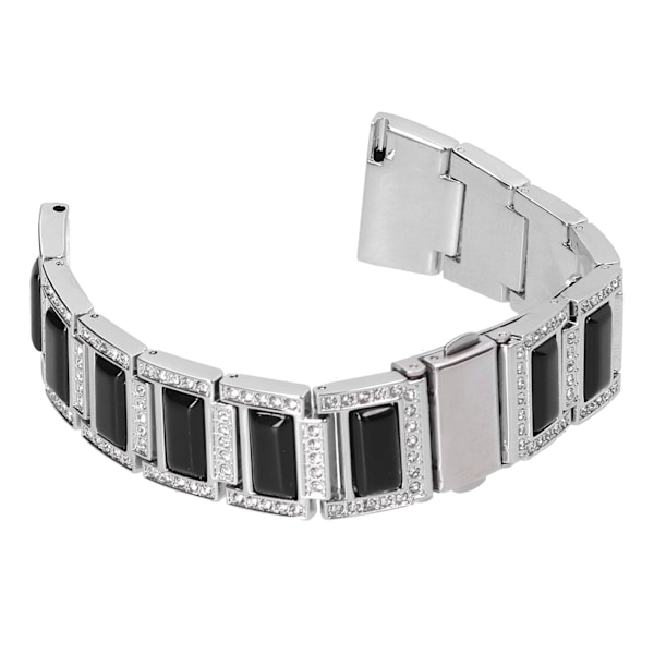 22mm Universal Armband i Rostfritt Stål för Huawei Watch - Silver Svart