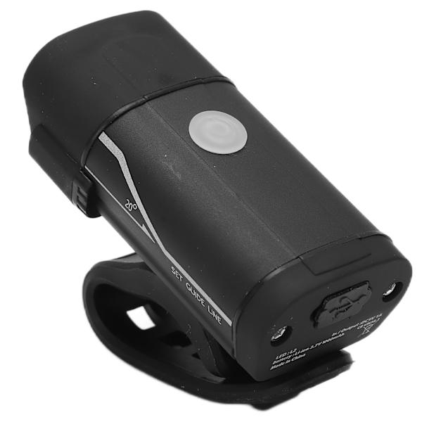 Cykel Forlygte Aluminium Legering 5 Niveauer Sort Front Cykellygter med Datakabel til Camping Vandreture Natkørsel