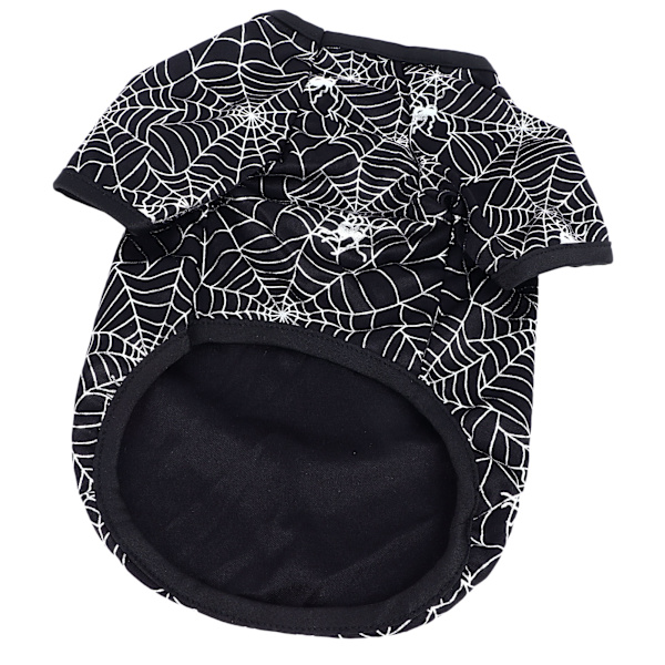 Halloween Kostume til kæledyr - Sjov edderkoppespind-print - Åndbar og behagelig polyester-trøje til hunde og katte