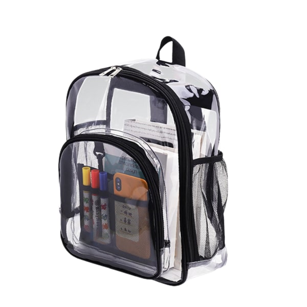 Klar rygsæk Stilfuld Vandtæt PVC-gennemsigtig rygsæk med stor kapacitet til skolearbejde Sport Strandrejser