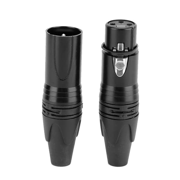 Sort 5 par 3-benet XLR-stik Audio-stik