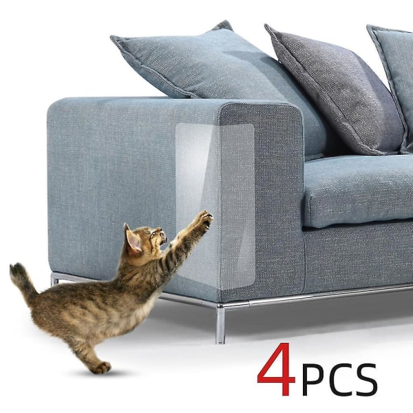 4 stykker 40*35 cm Cat Scratch Furniture Protector Clear Cat Couch Guard
