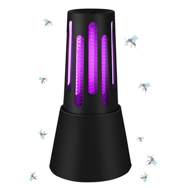 Bug Trap USB ladattava 360° hyttystenkarkotin LED-lyhty sisä- ja ulkokäyttöön, kotiin, puutarhaan, terassille ja leirintään