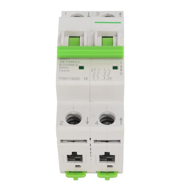 Solar PV-system afbryder Miniature DC550V Termisk Magnetisk Udløser Afbryder 2P 40A