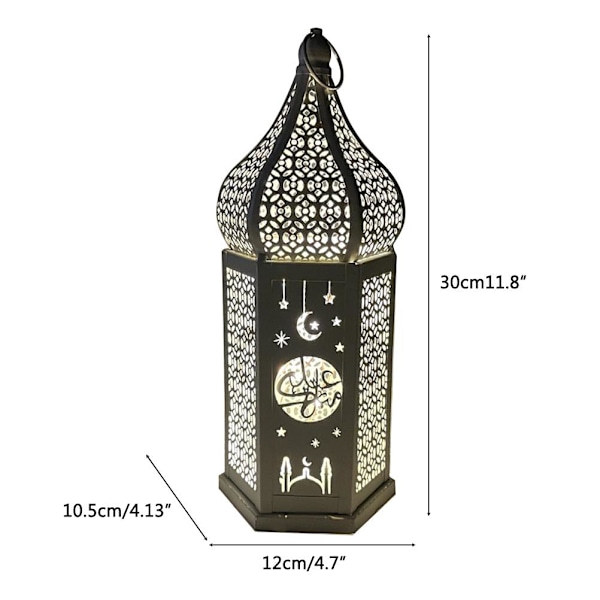 Ramadan Led Taottu Rauta Lyhty Eid Tuuli Lyhty Makuuhuoneen Olohuoneen Lomajuhlien Tarvikkeet