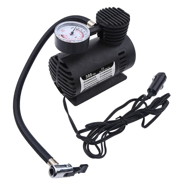 Bærbar Mini Luftkompressor Elektrisk Dekkoppblåser Pumpe 12 Volt Bil 300 PSI
