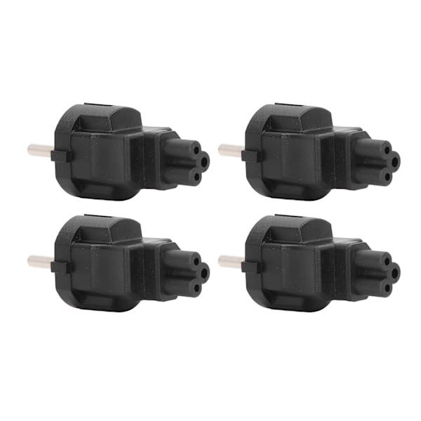4 STK EU 2 stikstik til IEC320 C5 strømadapter Professionelt EU 2 stik stik 4,8 mm til C5 strømstikadapter til bærbar computer EU stik 100‑250V