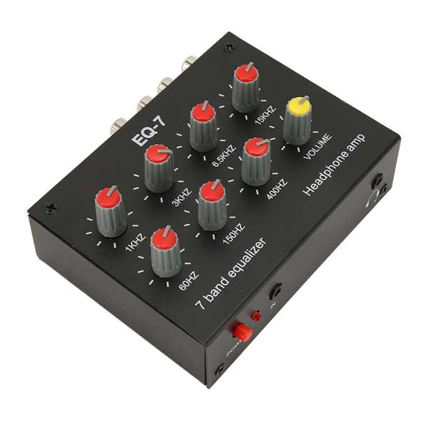 7 Band Equalizer RCA Input Output Volume Justerbar 2 Kanaler Bil Equalizer EQ Bil hovedtelefonforstærker til bilbåd motorcykel