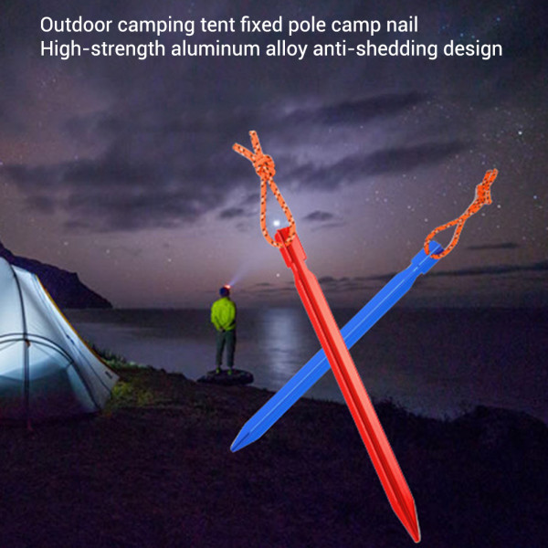 Campingtältspik Slipad spik Vindtät set med campingtälthammare för campingtälttak