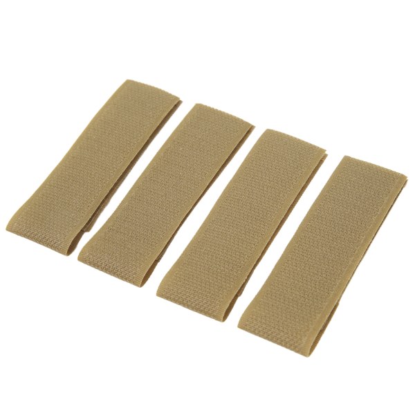 4 st Hook and Loop Patch Nylon Hook and Loop Molle Fästplatta för Träningsväst Jakt Skytte Spel Khaki