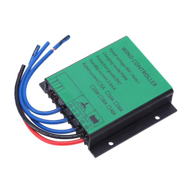 Vindturbin Generator Controller 1000W Effektiv PWM Laddning IP67 LED Indikerar Vindturbin Regulator 48V 40A