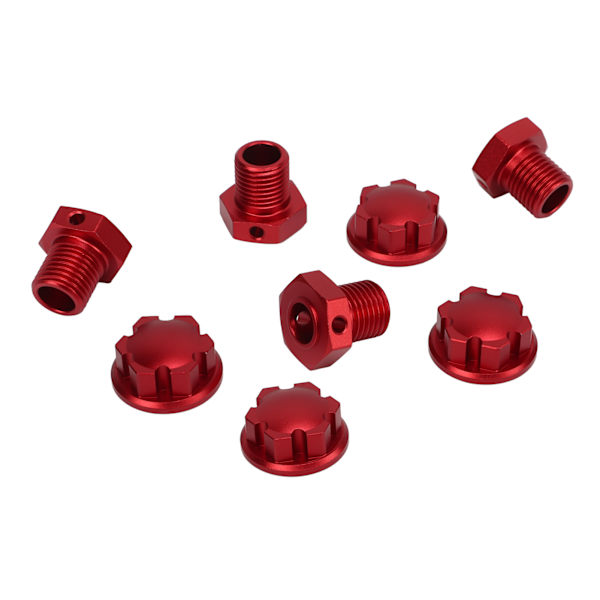 17 mm RC-pyörän navan kuusiokolosetti Alumiiniseos RC-pyörän navan sovitin TRAXXAS 1/10 päivitykseen Punainen