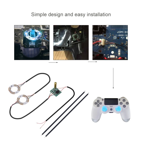7-farge LED-lys Tommelpinner Mod Thumbstick Caps LED-lys Analog Thumb Sticks (for Xbox One)