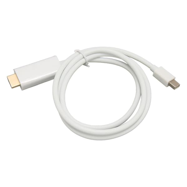 Mini DisplayPort til HD Multimedia Interface Adapter Professionel Han til Han Mini DisplayPort Adapterkabel til Skærm Projektor Hvid 1m/3.3ft
