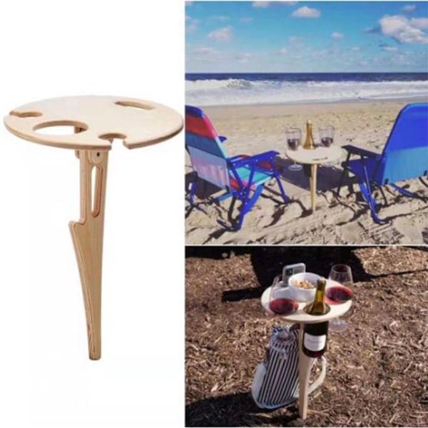 Fällbart Vinfatbord för Utomhus, Trädgård, Gräsmatta, Picknick, Runt Bord